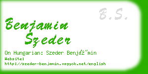 benjamin szeder business card